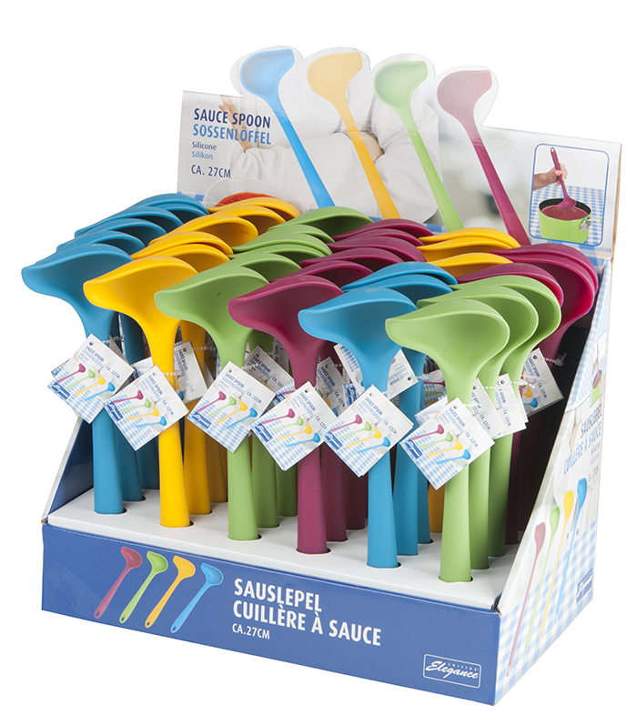 SAUCE SPOON 27CM 4 ASSORTED COLORS