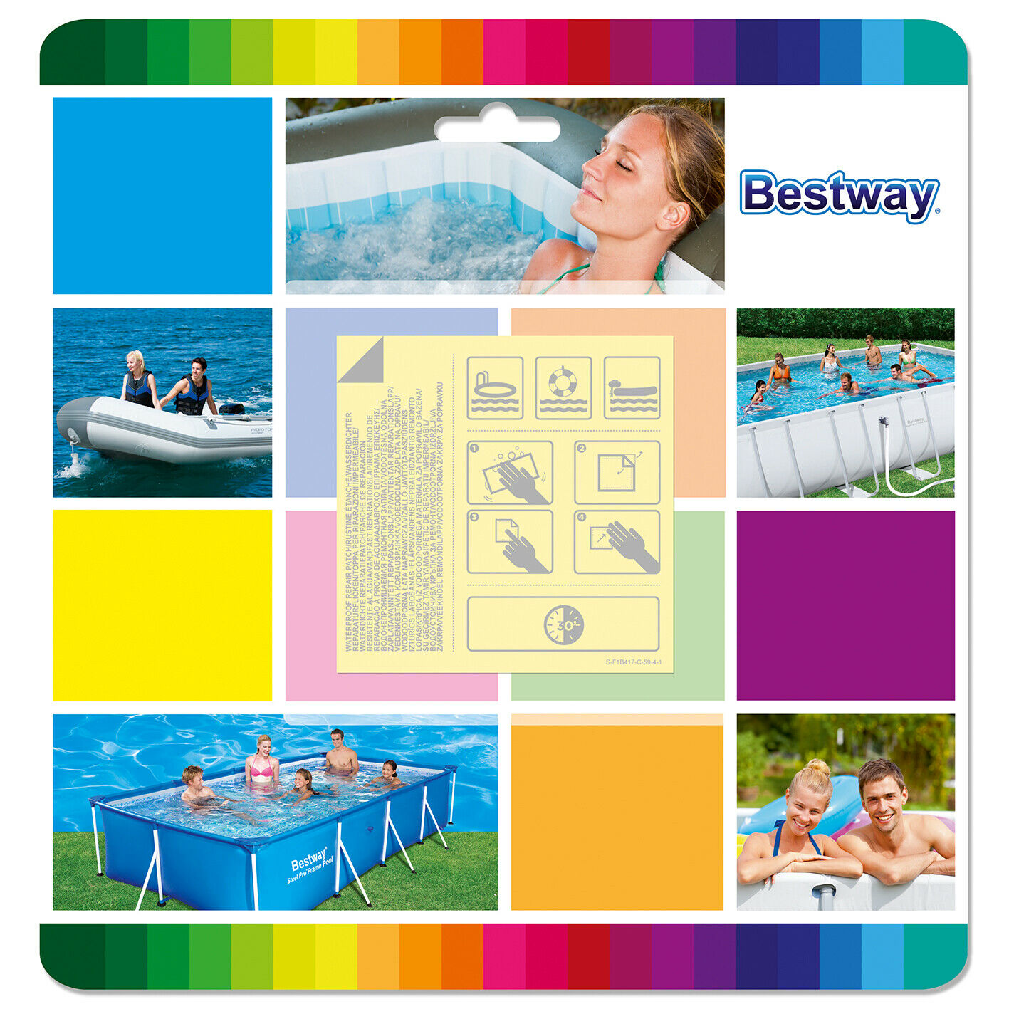 BESTWAY 62091 UNDERWATER REPAIR PATCH 6.5X6.5CM