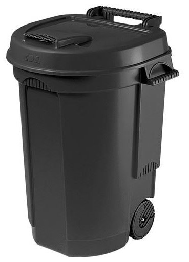 DUSTBIN WITH LID ON WHEELS 110L