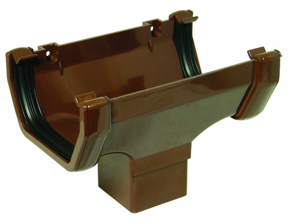 FLOPLAST 114ΜΜ SQUARE GUTTER RUNNING OUTLET