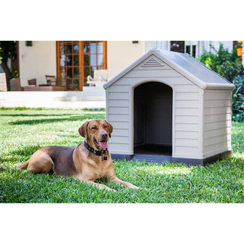 KETER DOG HOUSE STONE GREY 91X92X98CM