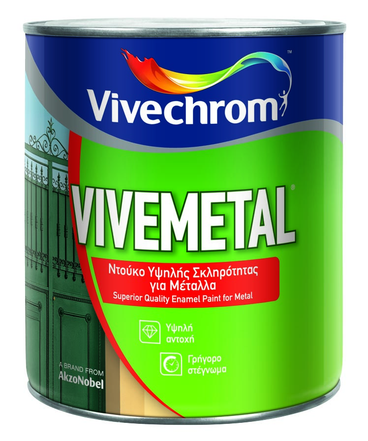 VIVECHROM VIVEMETAL ΣΑΤΕΝ 24 ΜΑΥΡΟ 2.5L