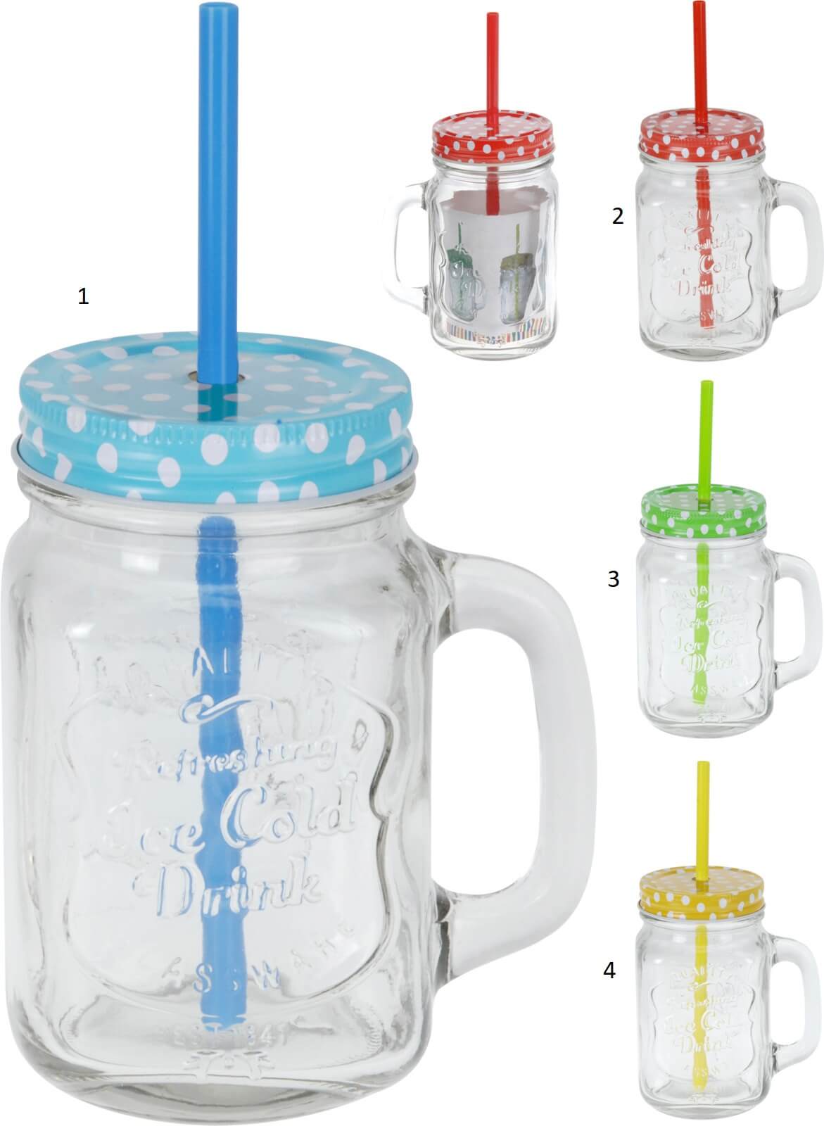 TUMBLER WITH HANDLE & STRAW