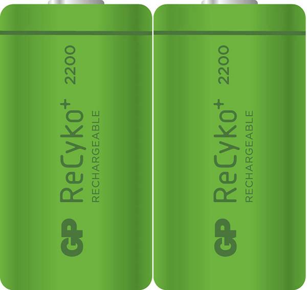 GP BATTERIES RECYKO+ C BATTERY (RECHARGEABLE) NIMH 2200 MAH 1.2 V 2 PC(S)