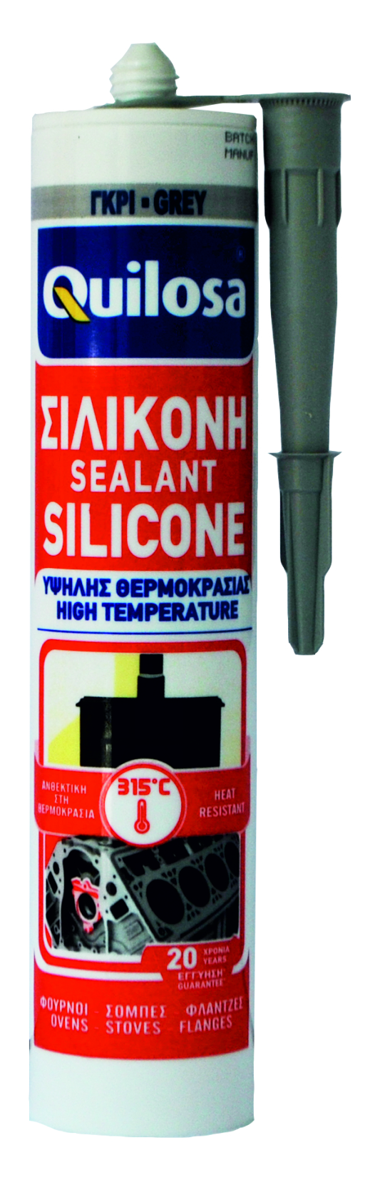 QUILOSA SEALANT SILICONE HI TEMPERATURE GREY 280ML