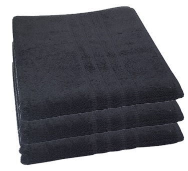 FACE TOWEL 48X95CM 500G -  BLACK 