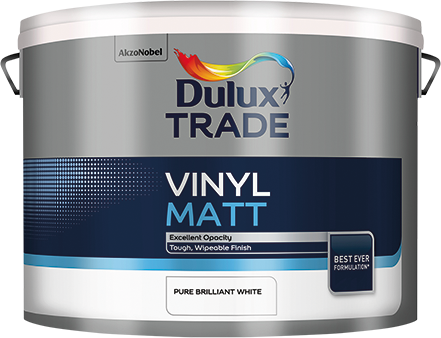 DULUX VINYL WHITE MATT PAINT 750ML