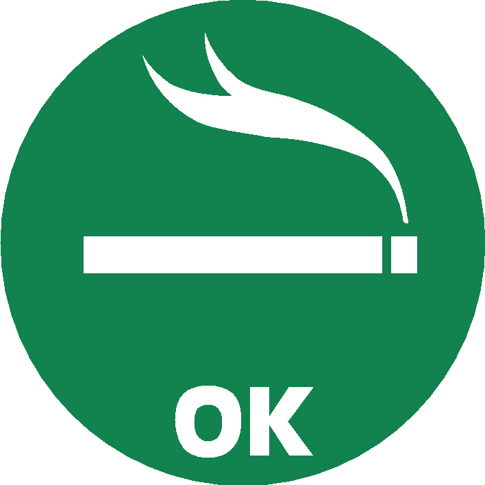 SMOKING AREA SYMBOL COASTER