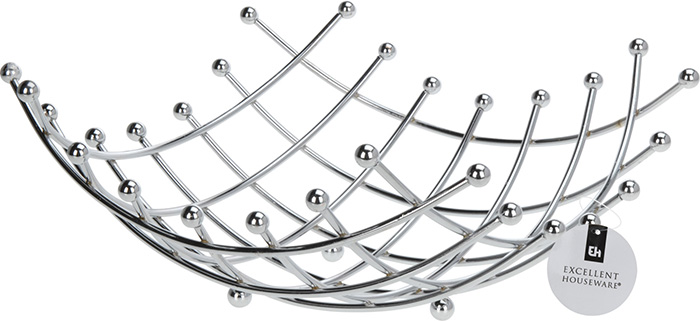 FRUIT BASKET CHROME WIRE