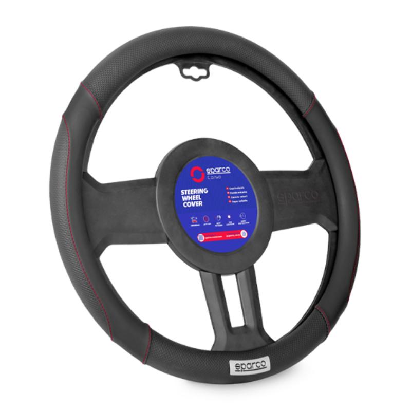 SPARCO STEERING WHEEL COVER PU BLACK SPC1113BK