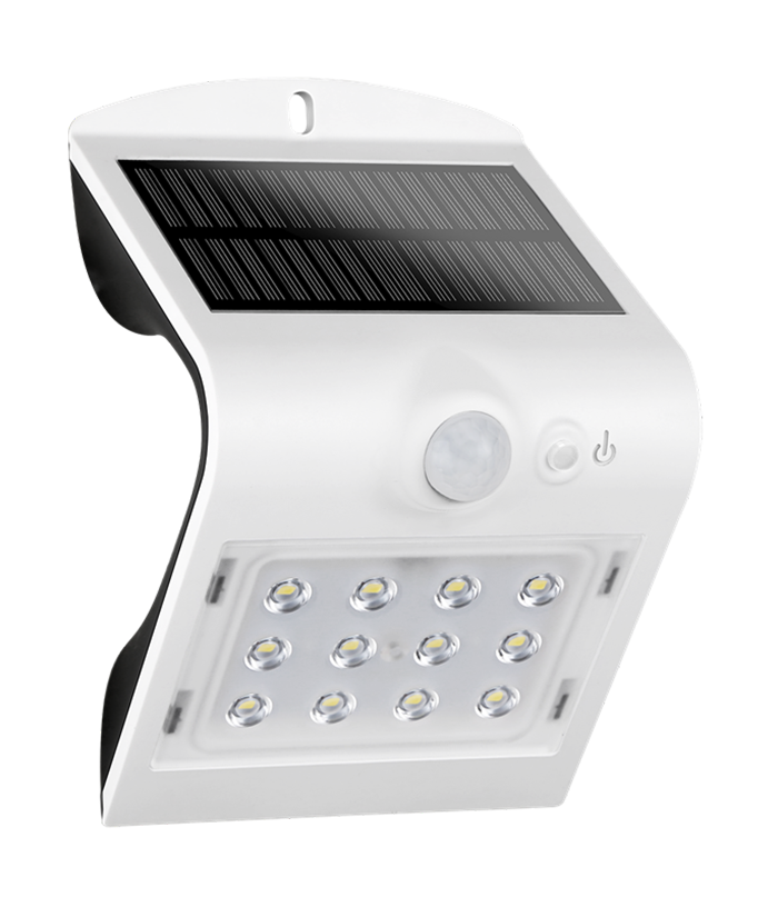 SUNLIGHT 'BUTTERFLY' LED SOLAR WALL LIGHT WITH MOTION SENSOR 1.5W 6000K IP65