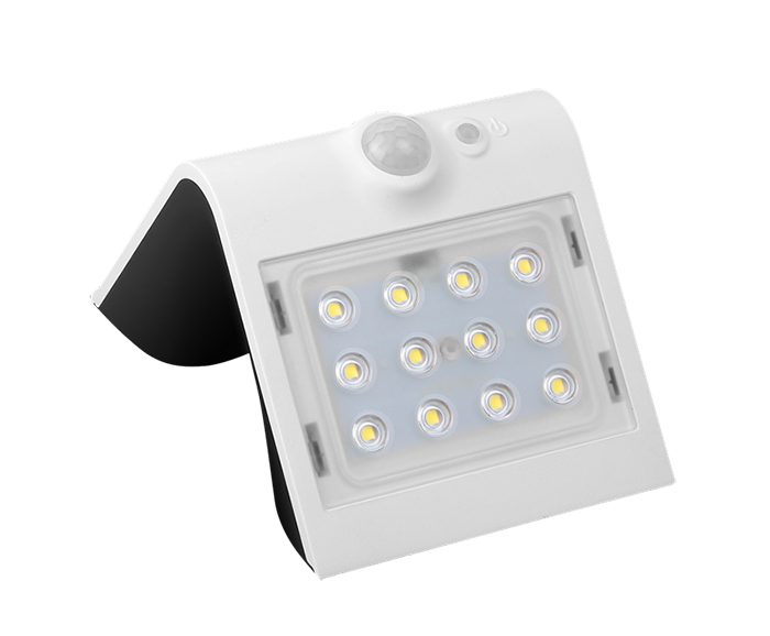 SUNLIGHT 'BUTTERFLY' LED SOLAR WALL LIGHT WITH MOTION SENSOR 1.5W 6000K IP65