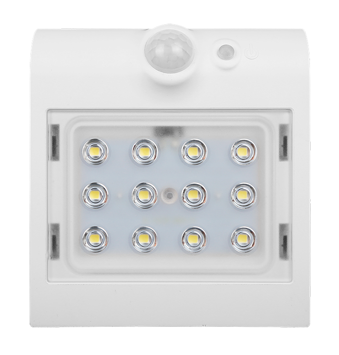 SUNLIGHT 'BUTTERFLY' LED SOLAR WALL LIGHT WITH MOTION SENSOR 1.5W 6000K IP65