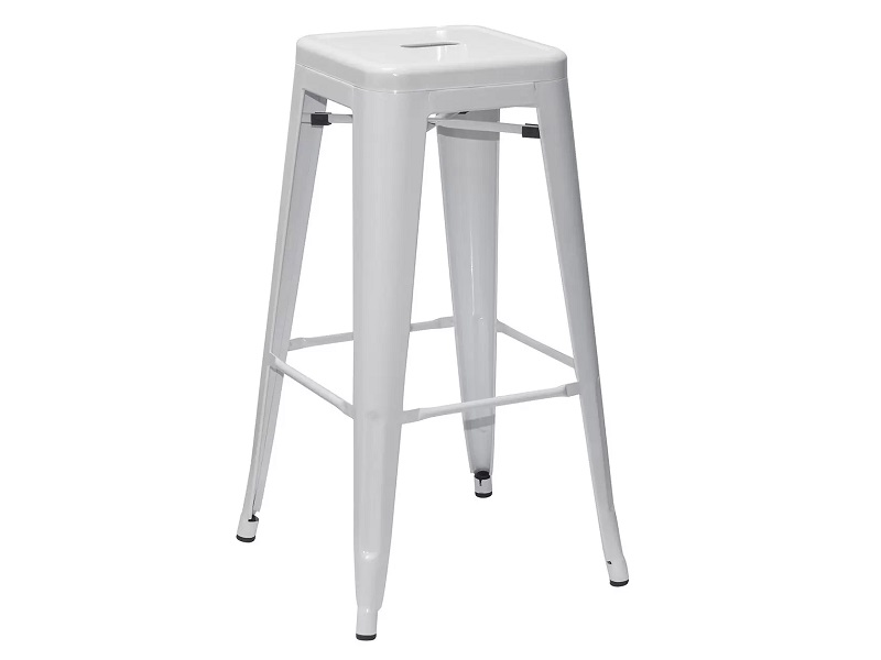 JONES STOOL WHITE 43X43X77CM