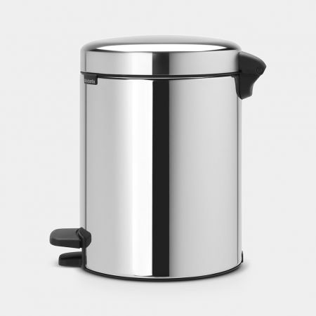  BRABANTIA NEW ICON PEDAL BIN, 5 LITRE - BRILLIANT STEEL