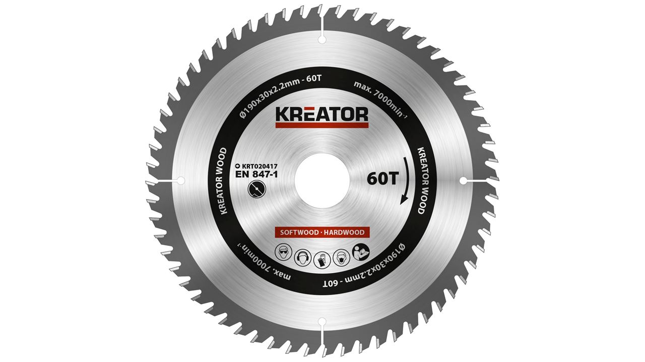 KREATOR SAW BLADE WOOD 190MM60T