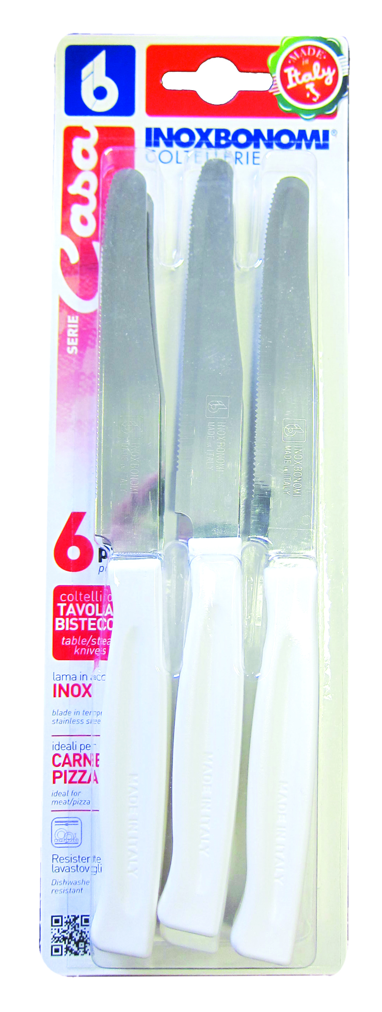 INOXBONOMI STEAK KNIFE 6PCS-8000B WHITE