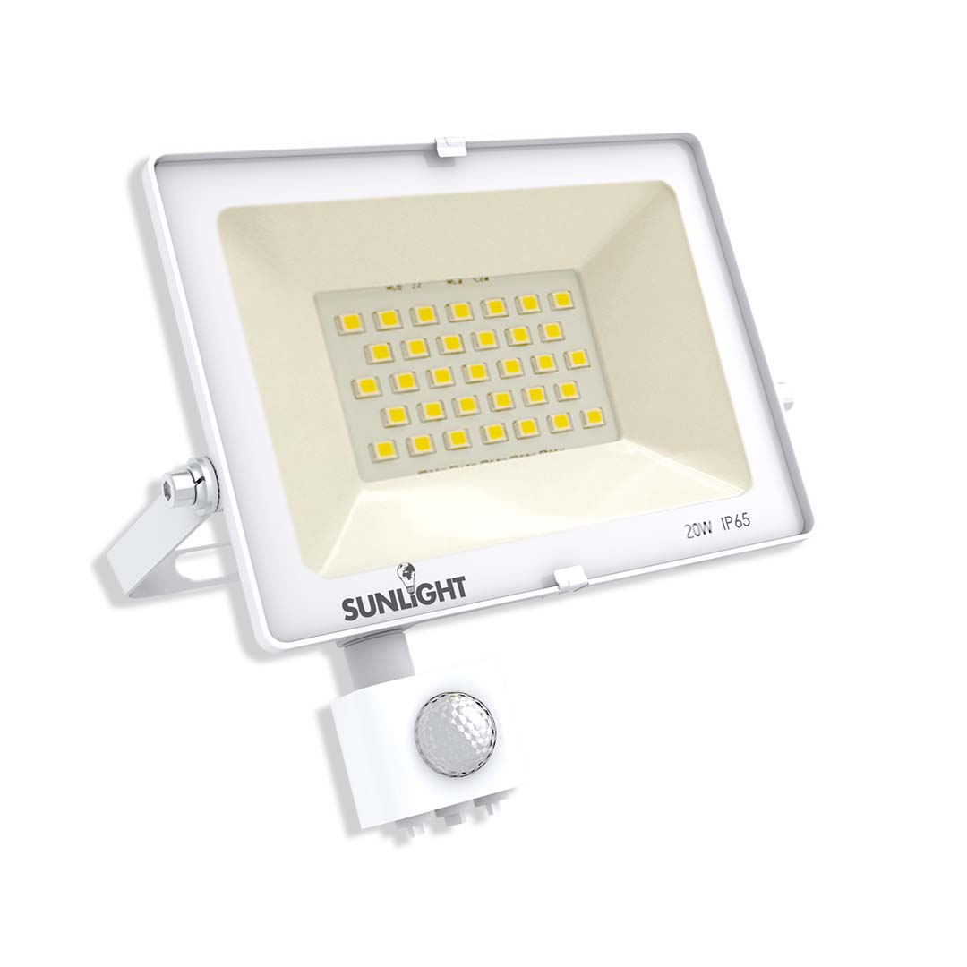 SUNLIGHT LED 20W SLIM FLOODLIGHT WITH SENSOR 2400LM 6500K IP54