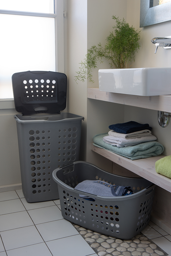 CURVER LAUNDRY BASKET 50L GREY