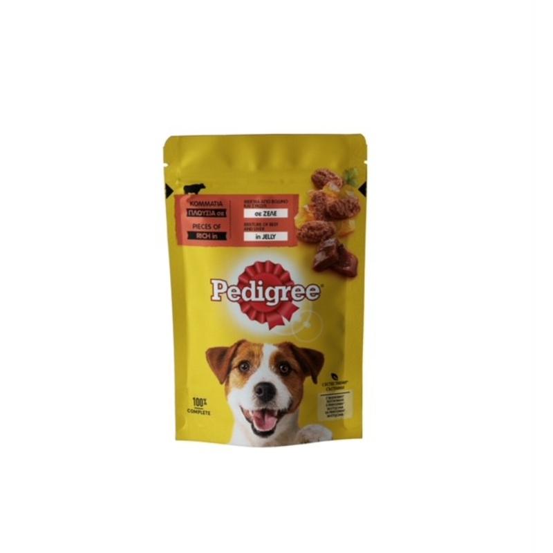 PEDIGREE POUCH WET ADULT DOG FOOD BEEF 100G