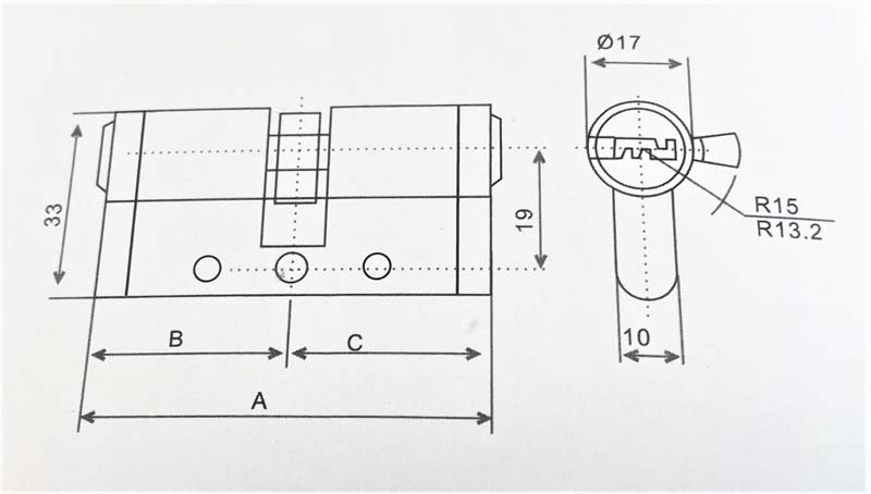 CYLINDER ANTI S 70 35-35 PACO