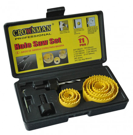 CROWNMAN 11PCS SET HOLESAW 19-64mm 