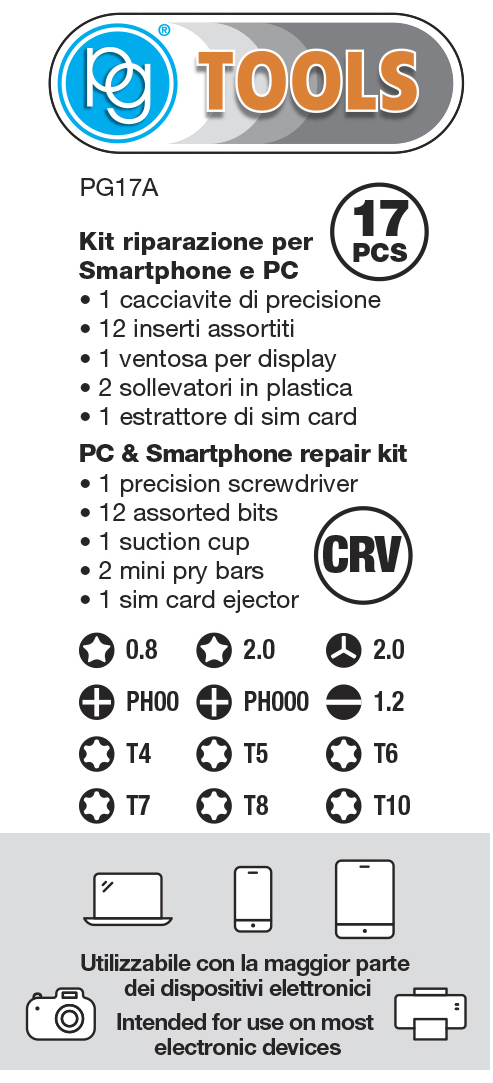 PG TOOL 17PCS SMARTPHONE KIT