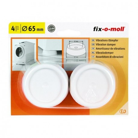 FIX WASHING MACHINE BUMPER WHITE 4PCS 65MM