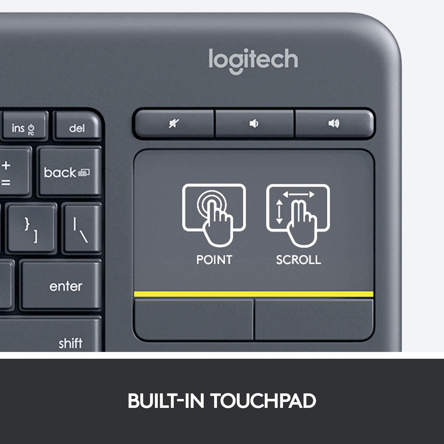 LOGITECH K400 PLUS BLACK UK