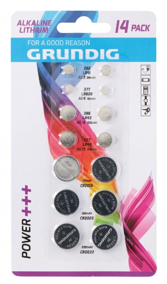 BUTTON CELL BATTERY 14PCS