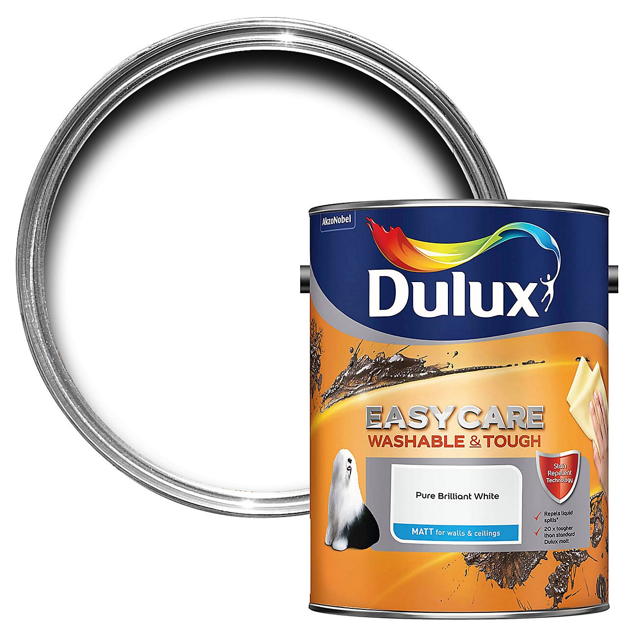 DULUX RE PB WHITE EASYCARE 5L