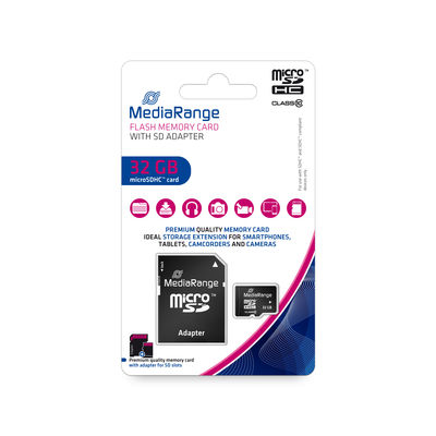 MEDIARANGE MICRO SDHC MEMORY CARD 32GB 10 CL