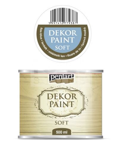 PENTART DEKOR PAINT SOFT 500ML ΛΙΝΟ ΜΠΛΕ