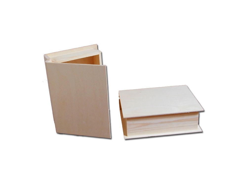 WOODEN BOOK BOX 240X190X75MM