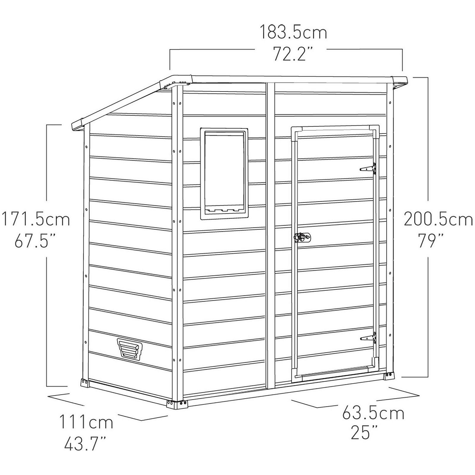 KETER MANOR SHED 6X4FT BEIGE