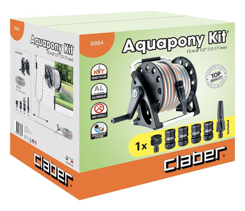 CLABER 8884 AQUA PONY KIT & HOSE 15M