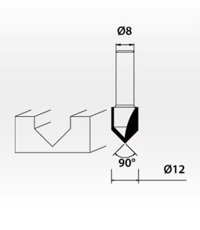 KREATOR V-GROOVE BIT D12MM