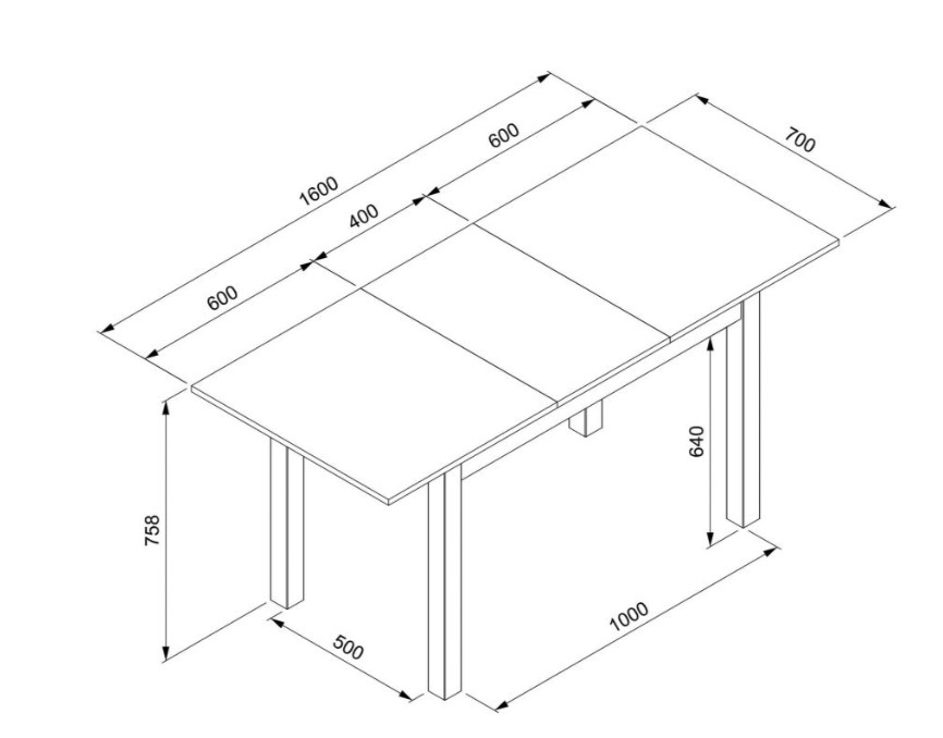 FINORI COBURG 120 - 160CM ΕΠΕΚΤΕΙΝΟΜΕΝΟ ΤΡΑΠΕΖΙ ΧΡΩΜΑΤΟΣ ΞΥΛΟ