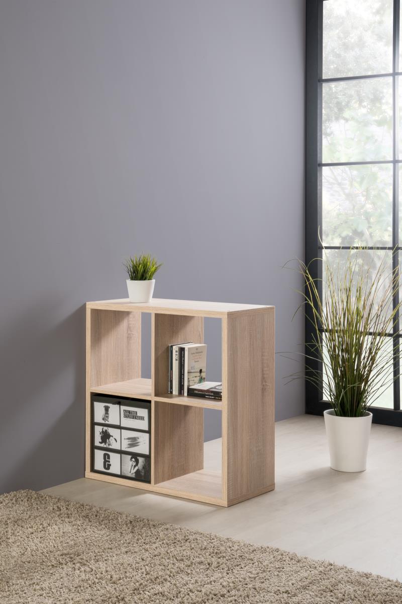 MAX4 SHELF UNIT WITH 4 CUBES OAK