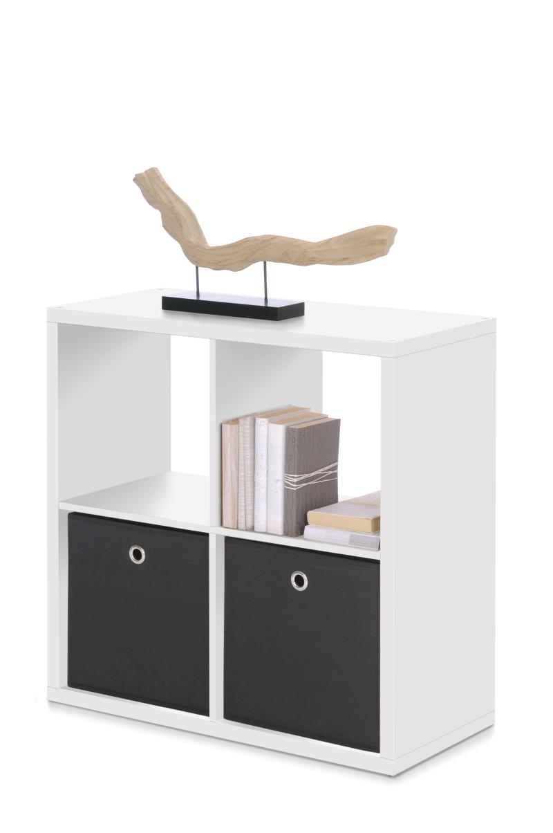 MAX4 SHELF UNIT WITH 4 CUBES WHITE 73X73X33CM