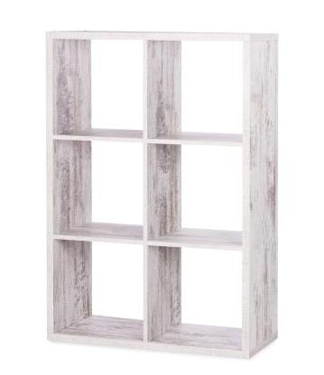 MAX6 SHELF UNIT WITH 6 CUBES FRESKO 73X107X33CM