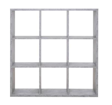 MAX9 SHELF UNIT WITH 9 CUBES CONCRETE 107X107X33CM