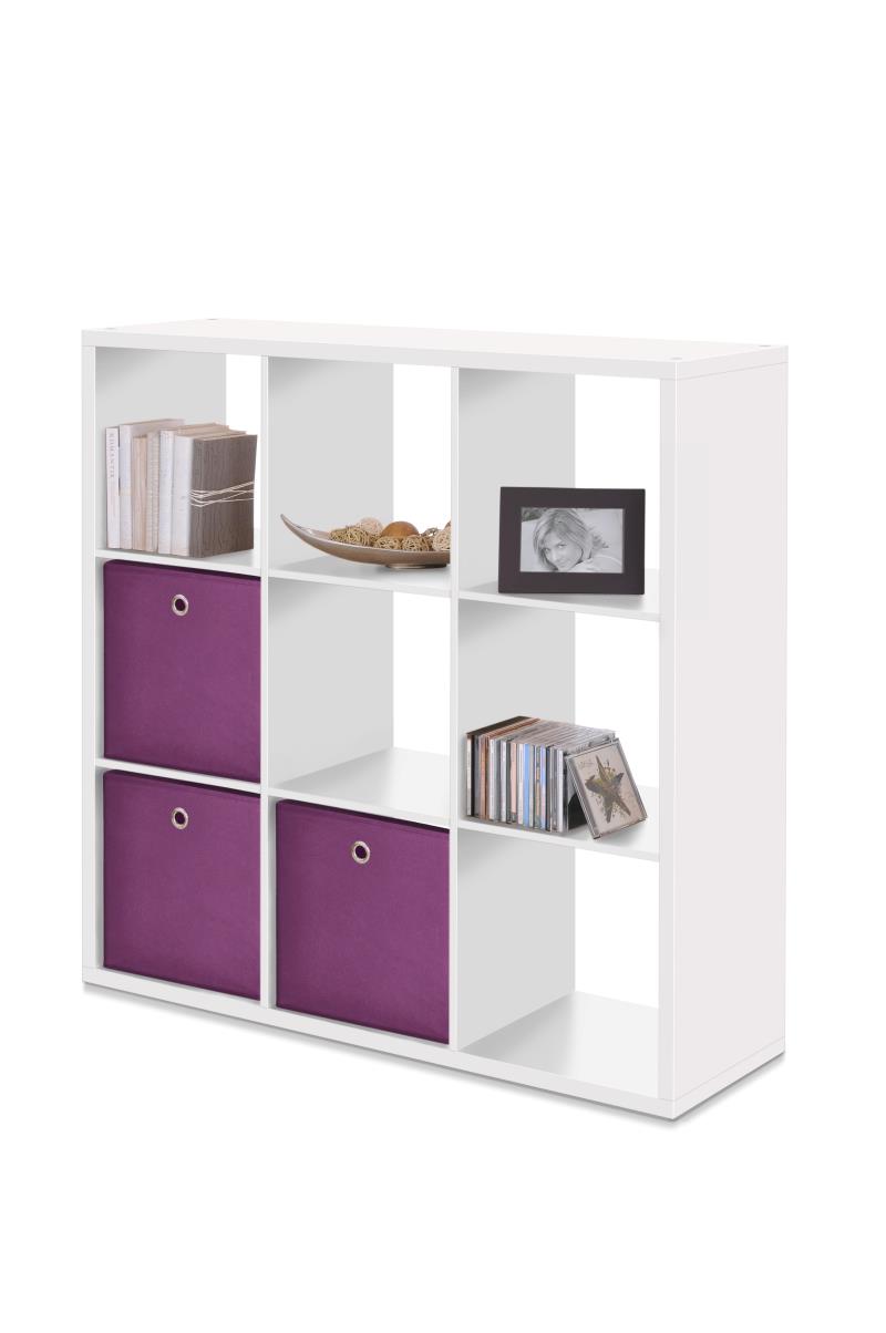 MAX9 SHELF UNIT WITH 9 CUBES WHITE