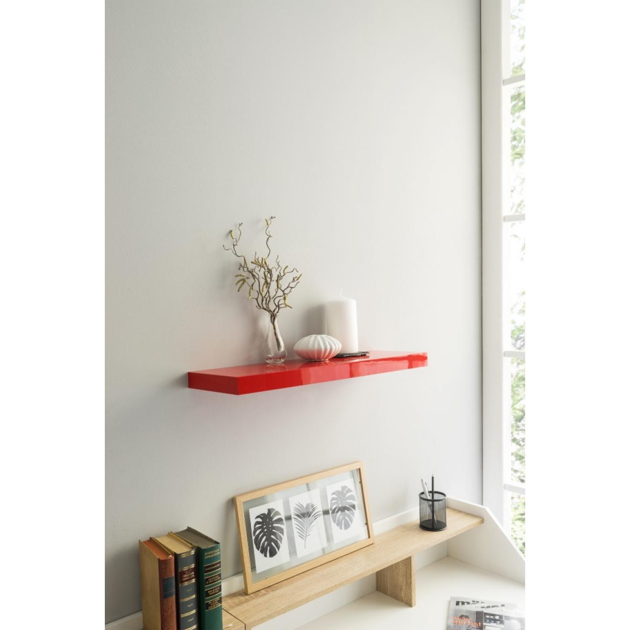 FINORI SHELVY RED HIGHGLOSS  60X23.5X3.7CM