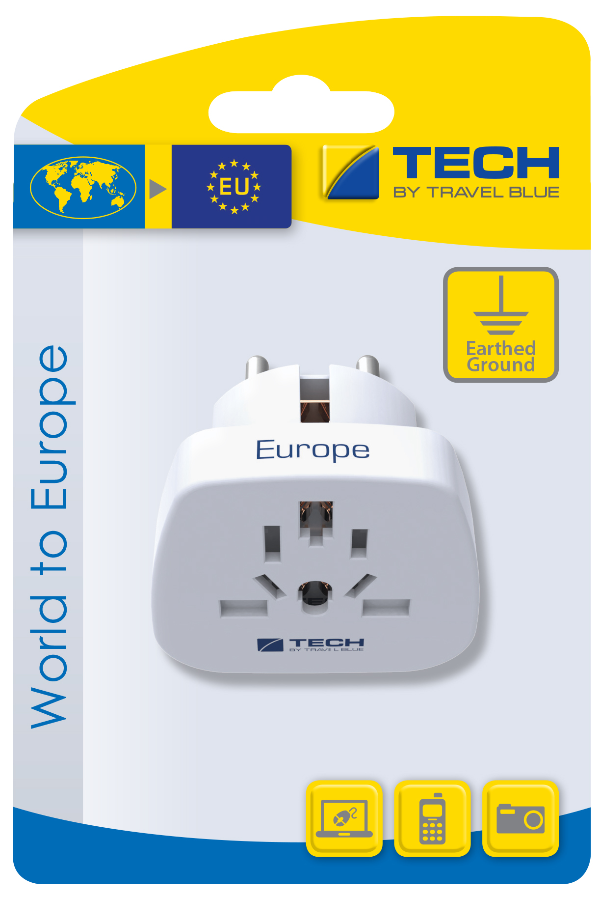 TRAVEL BLUE ADAPTOR WORLD TO EUROPE 