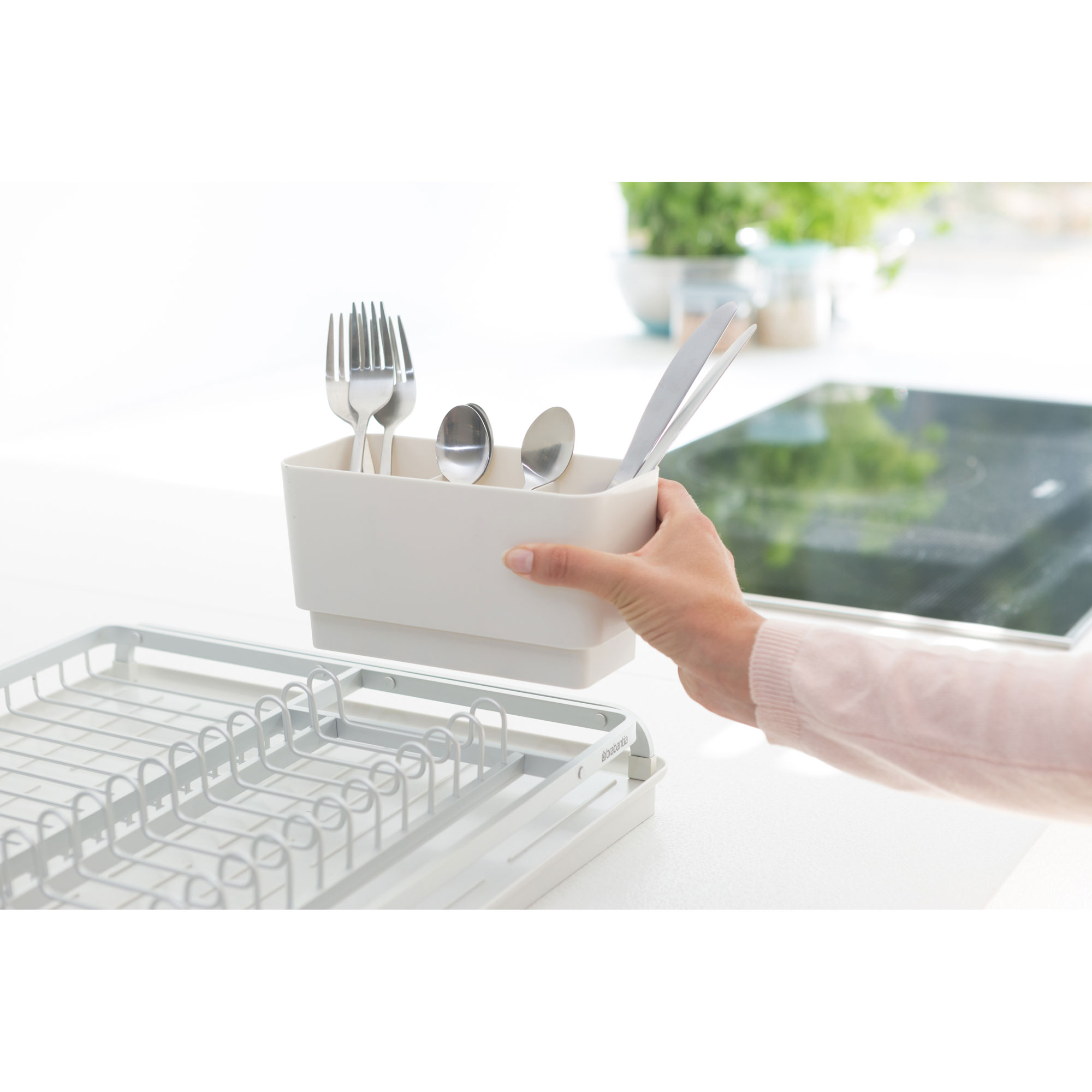 BRABANTIA DISH DRYING RACK ALUMINIUM LIGHT GREY 38.6X49.2X14.2CM