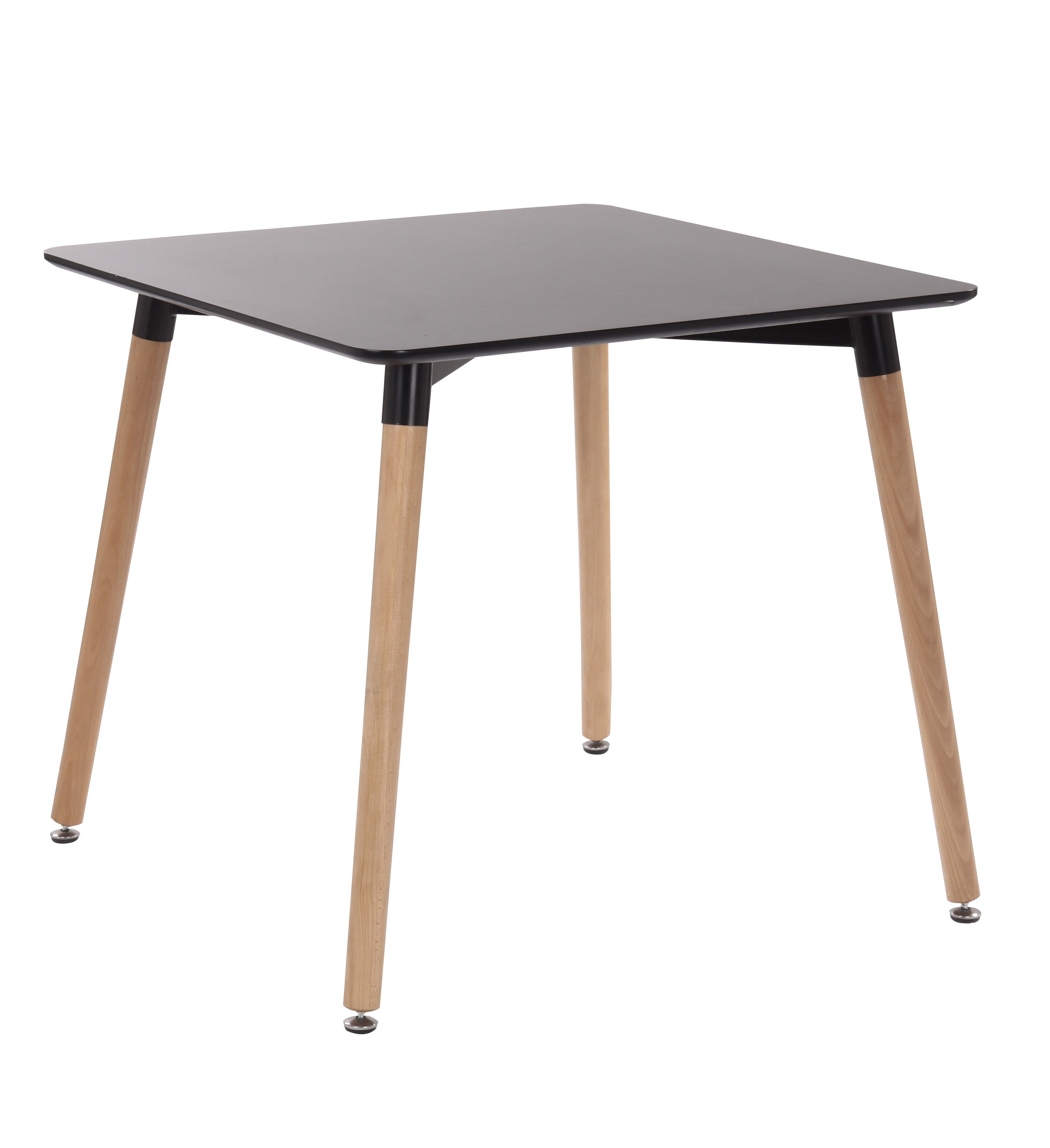 APOLLON SQUARE TABLE BLACK 80X80X73CM