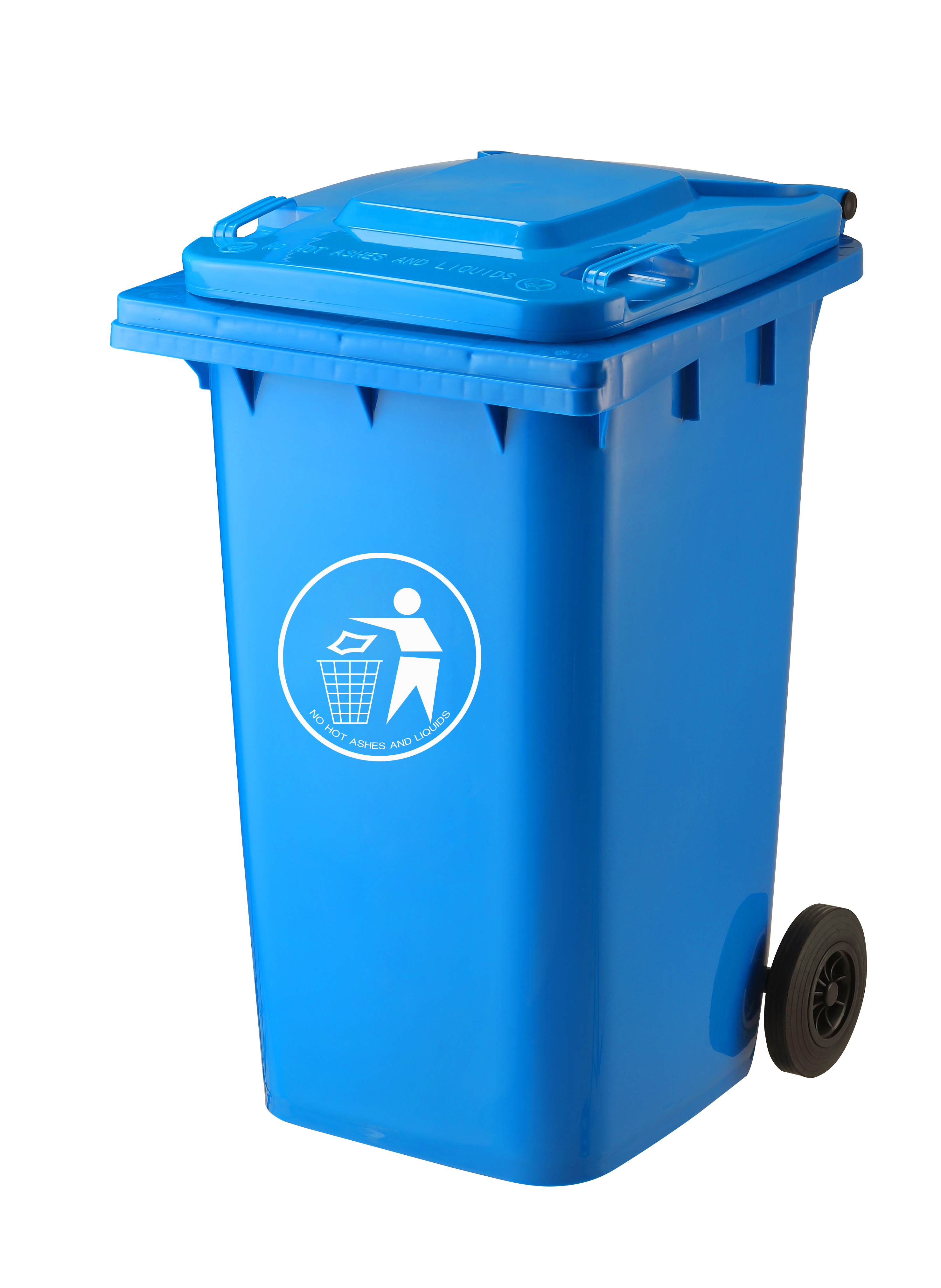 BIDONE BIN BLUE 120L WITH WHEELS