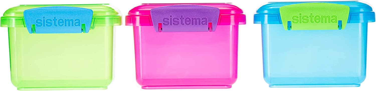 SISTEMA LUNCH BOX COLOR 3ΤΕΜ ΟΡΘΟΓΩΝΙΟ 400ML