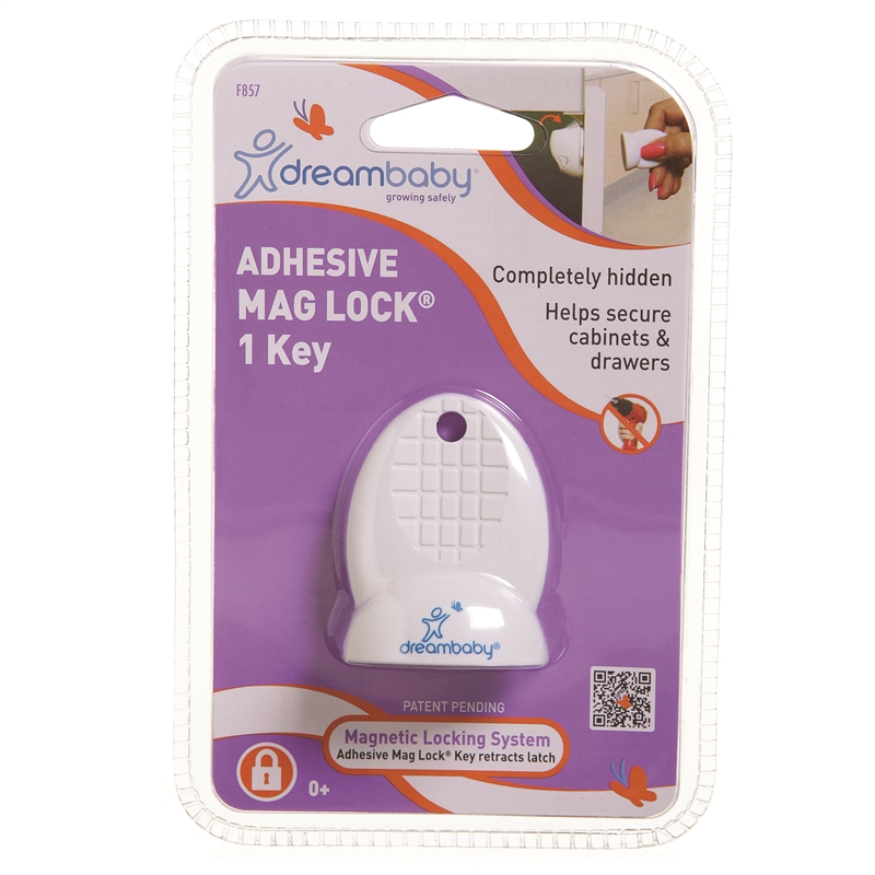 DREAMBABY ADHESIVE MAG LOCKS - 1 MAGNETIC KEY